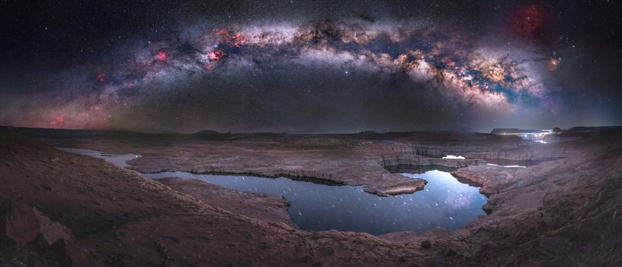 Lake Powell Beneath the Milky Way Arch